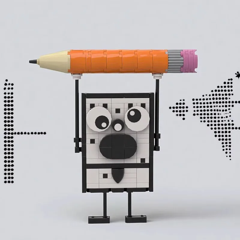 MOC Animated Movie Action Figure  Model Kids Assembly Toys Gift Pineapple Pencil Cartoon Cute Doll Building Block Set