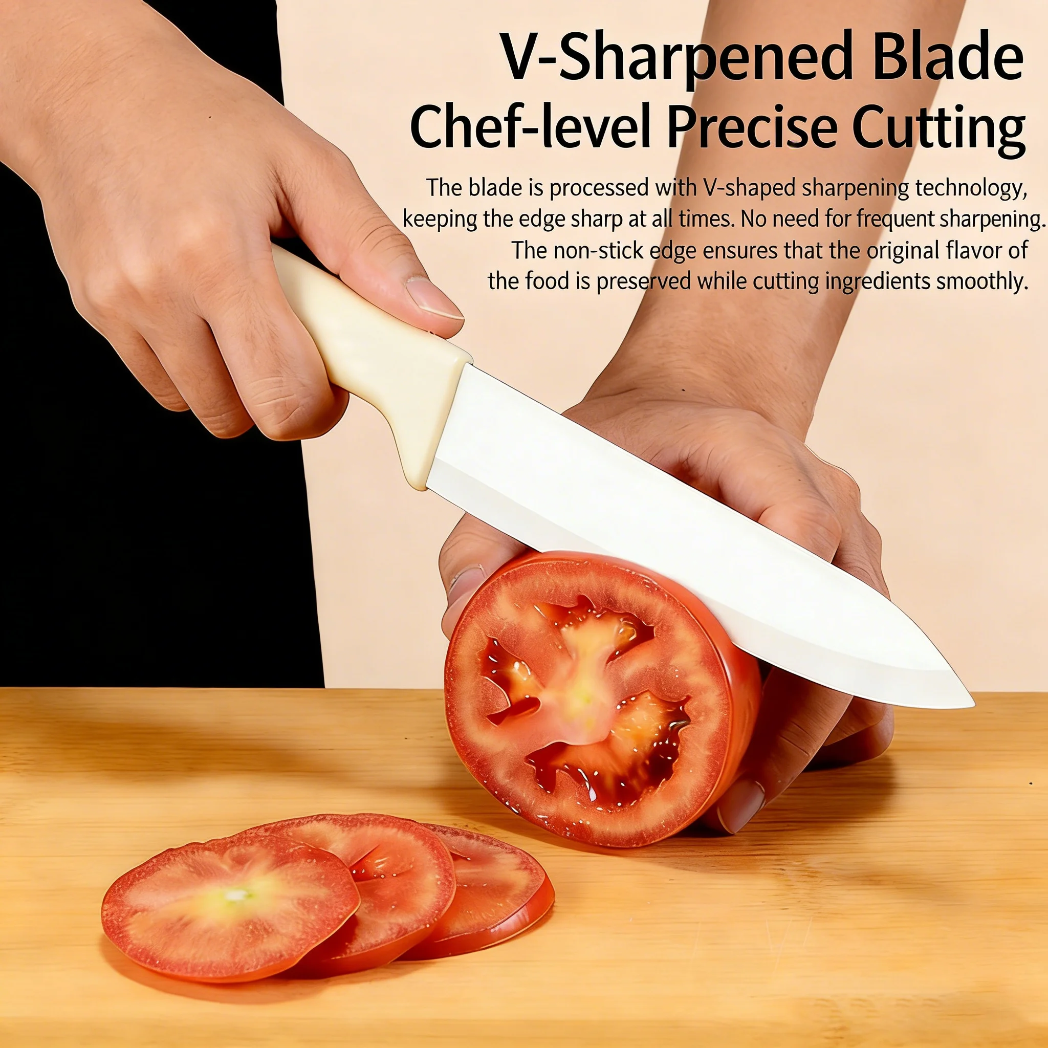Japanese-style ceramic fruit knife, professional kitchen knife set for vegetable and meat cooking, meal prep knife accessories