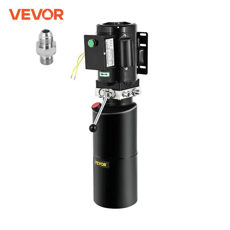 VEVOR Car Lift Hydraulic Pump with 10L Tank Single Phase 220V 110V Power Unit Vehicle Hoist for Auto Repair and Aerial Platform