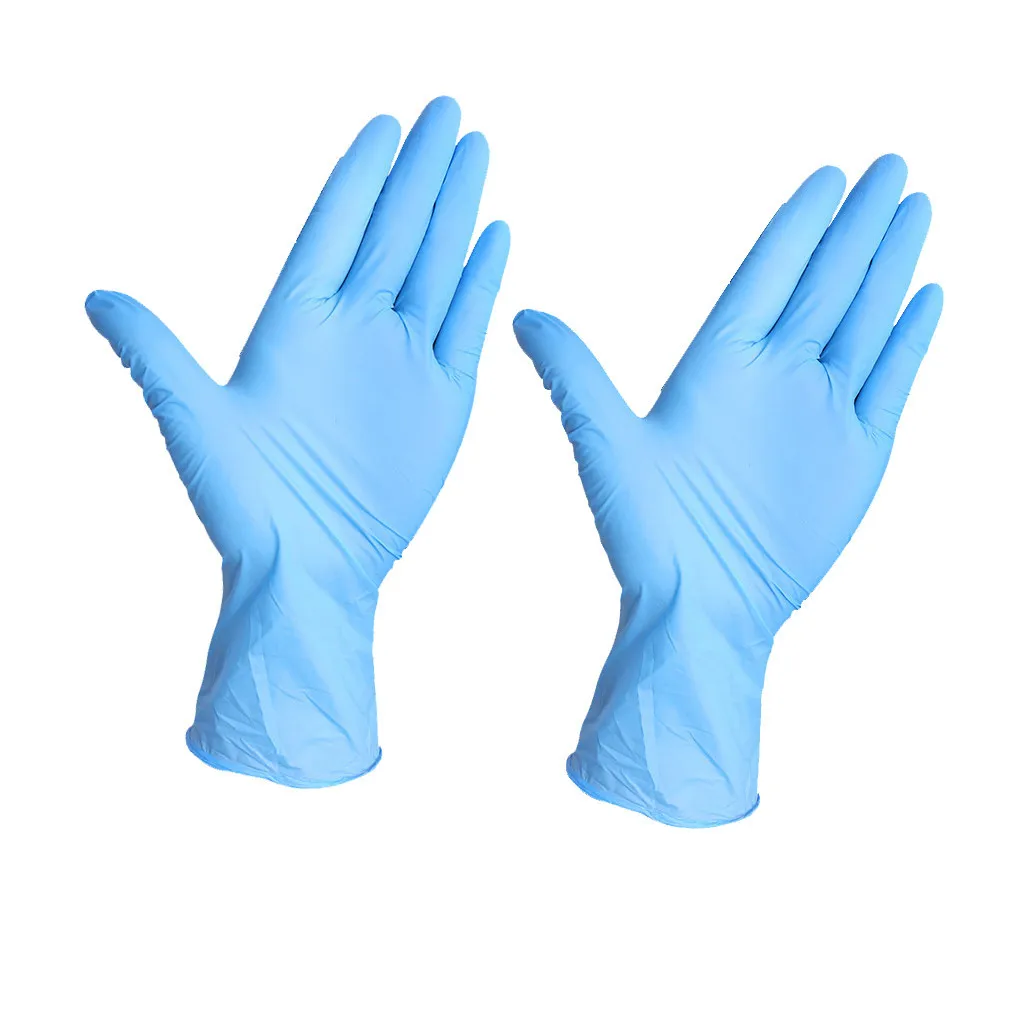 Rubber Comfortable Disposable Mechanic Nitrile Gloves Exam Gloves 10pcs