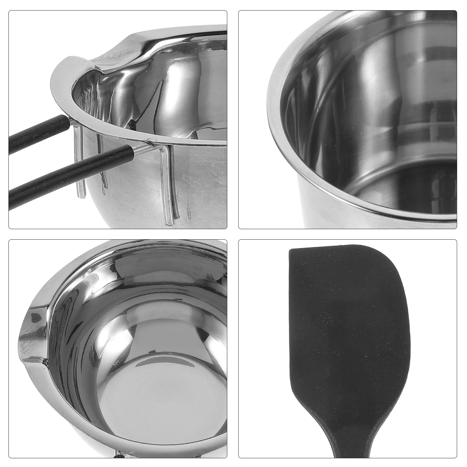 

1 Set Stainless Steel Double Boiler Pot Chocolate Cheese Melting Butter Wax Soap Heating Kitchen Essentials Lightweight
