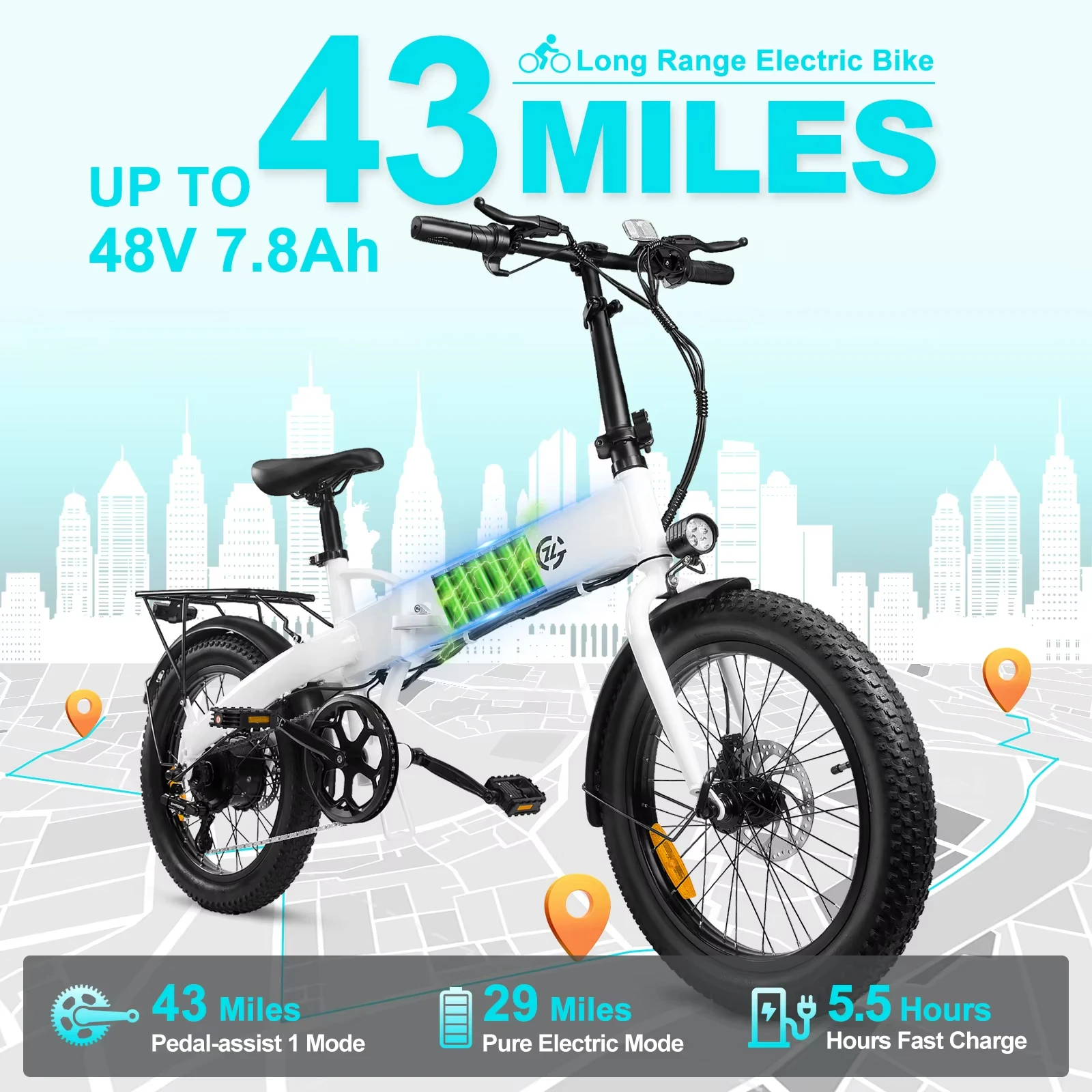 

500W engine adult folding electric bicycle, 20 inch tires 48v10ah, 20 miles/hour folding mini city riding elect