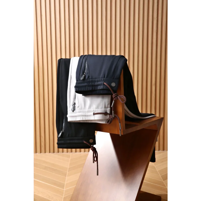 Pantalones de salón con máscara ligera unisex, corte 3D sedoso al tacto fresco con cordón, transpirable para viajes diarios/hogar, Fave Cool Touch