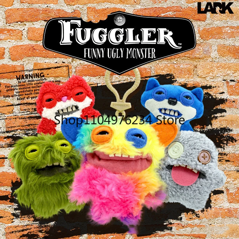 12 cm Fuggler Grappig Lelijk Monster Knuffels Sleutelhanger Kawaii Fuggler Monster Konijnen Leuke Gevulde Peluche Poppen Hangers Geschenken Kid