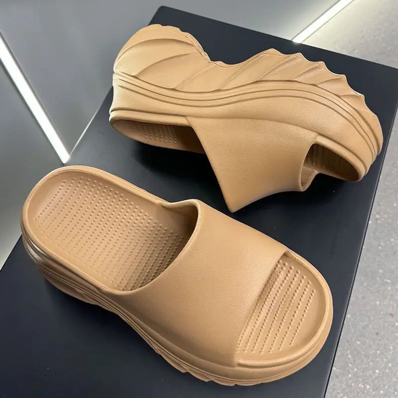 شباشب نسائية، شباشب ملابس خارجية صيفية للسيدات، شباشب إيفا جديدة ذات نعل سميك، صنادل منزلية بنعل ناعم، صنادل للنساء #6