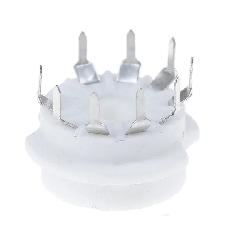 1Pc Gold Plated 9pin Pcb Ceramic Tube Socket Valve Base For 12AX7 12AU7 ECC83