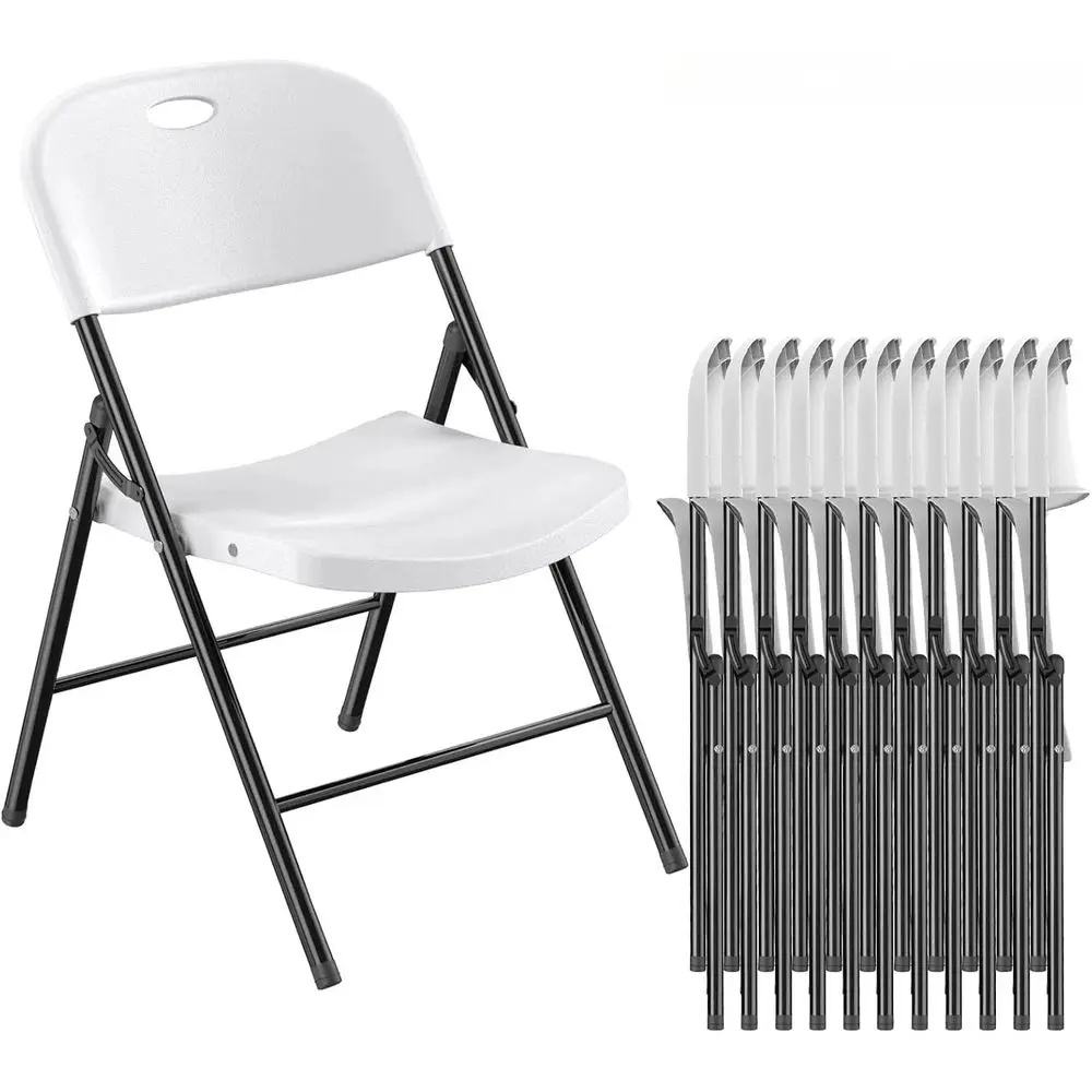 

Heavy-Duty Plastic Folding Chairs with Reinforced Steel, Suitable for Indoor & Outdoor Use, Ideal for Weddings, Parties, Restaur