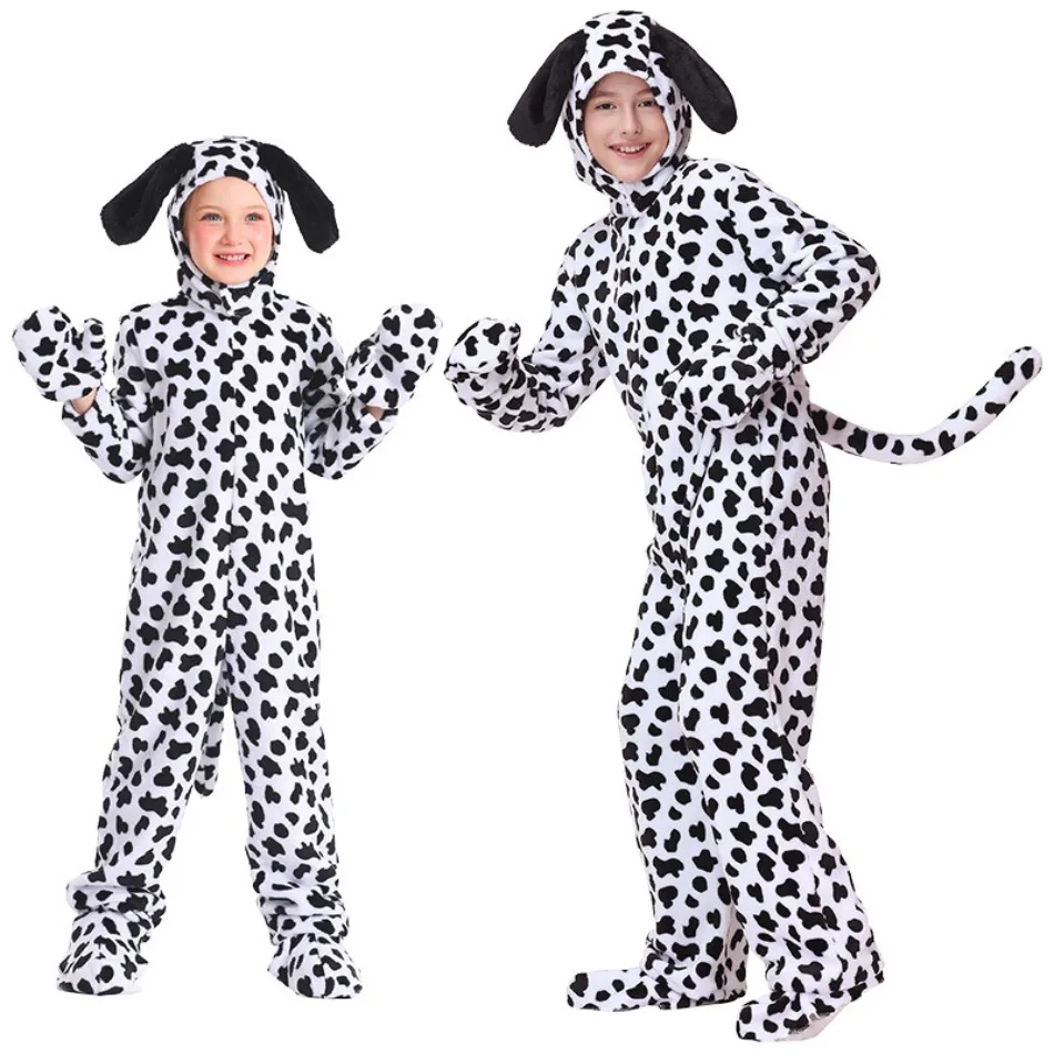 Girls and Boys Halloween Costumes Dalmatians Cute spot Dogs Children Show Costumes Jumpsuits Animals Pajama Party Costumes PS66
