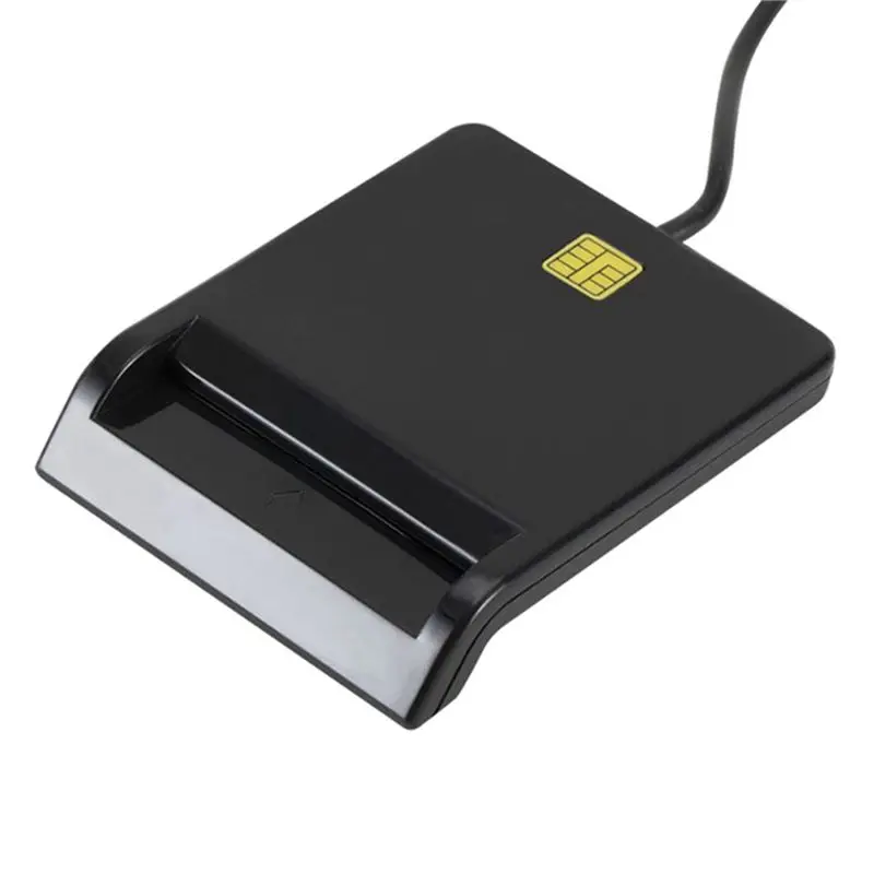 B29C-3X USB Smart Card Reader Atm Bank Tax Declaration Ic Card ID Card Smart Card Reader(Black)