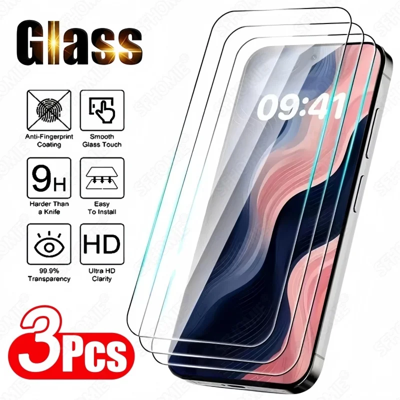 3 Stück HD-Displayschutzfolie aus gehärtetem Glas für Samsung Galaxy S20 S21 S23 S24 FE A51 A52 A53 A54 A55 A56 A57 Glasschutzfolie