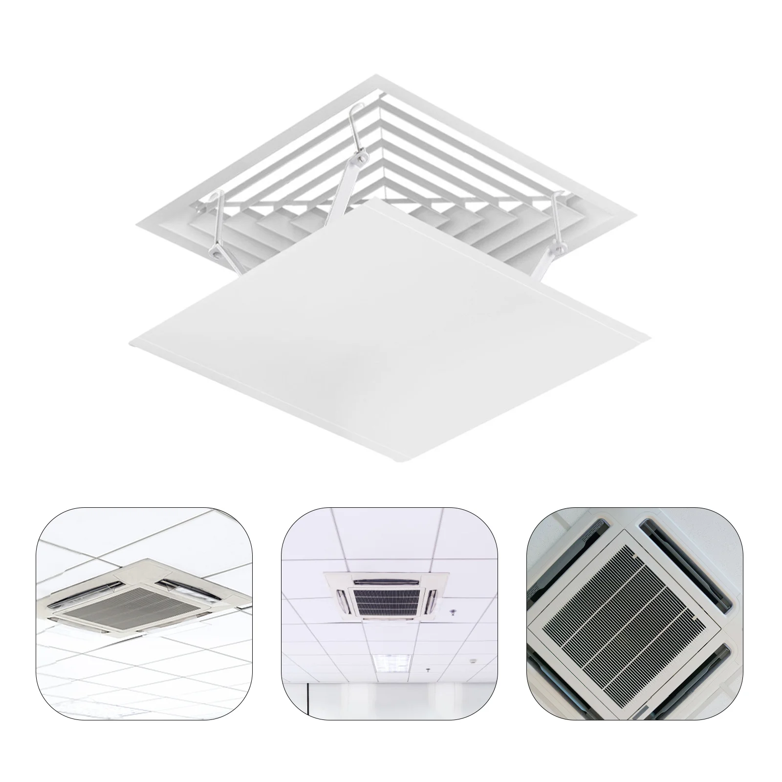 

Square Air Conditioner Deflector Ceiling Windshield Lightweight Easy Install Anti Direct Blow Central Air Vent Deflector