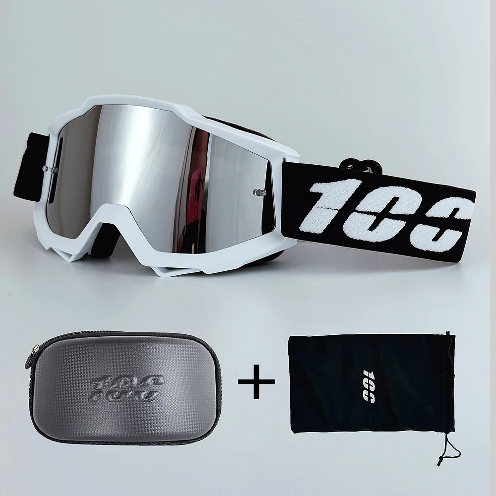 A Set of Motorcycle Motocross Goggles/Glasses: Windproof & Impact-Resistant Eyewear for MTB, ATV & Off-Road Riding Accessories