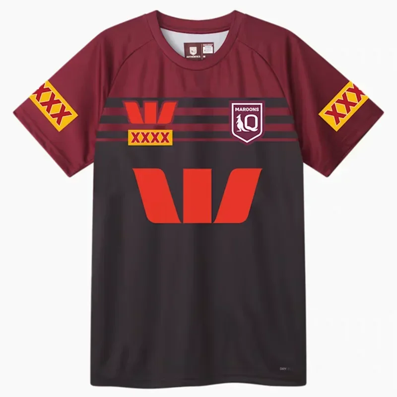 New Jersey Clothing Men's T-shirt Oversixed NRL Rugby South Wales Training Uniform High-quality Short Sleeved Jersey Tees