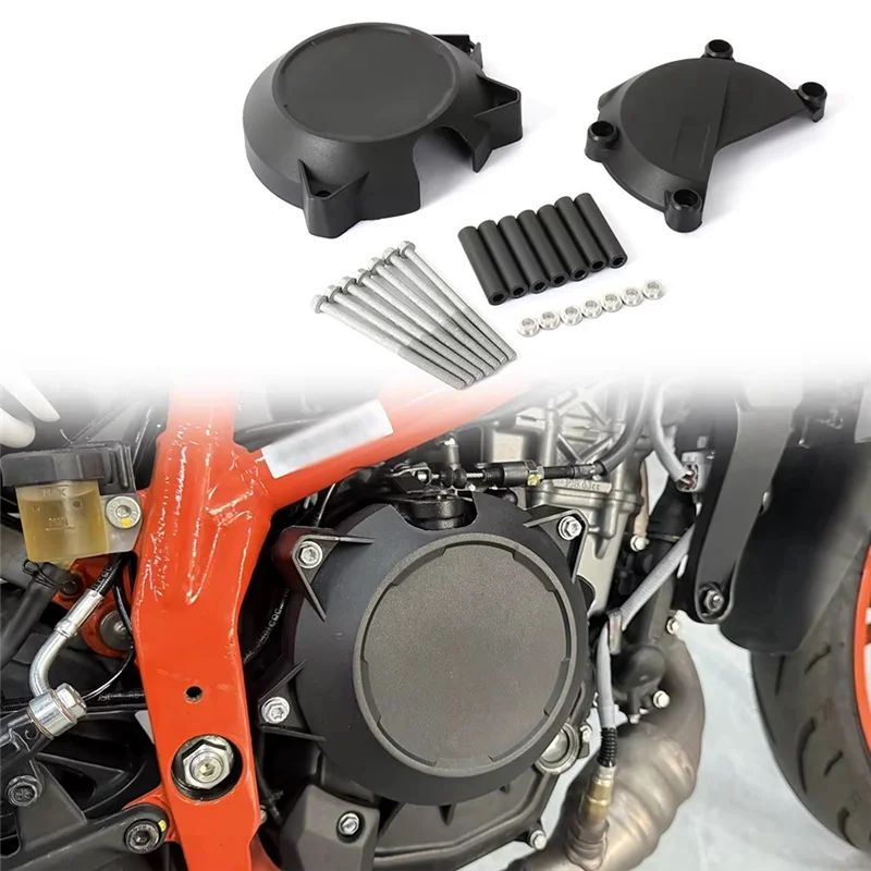 جديد-ملحقات الدراجات النارية الجانب الأيسر الأيمن غطاء المحرك معدات الحماية لـ 390 DUKE 390 Duke 390 Duke 390 DUKE 2024