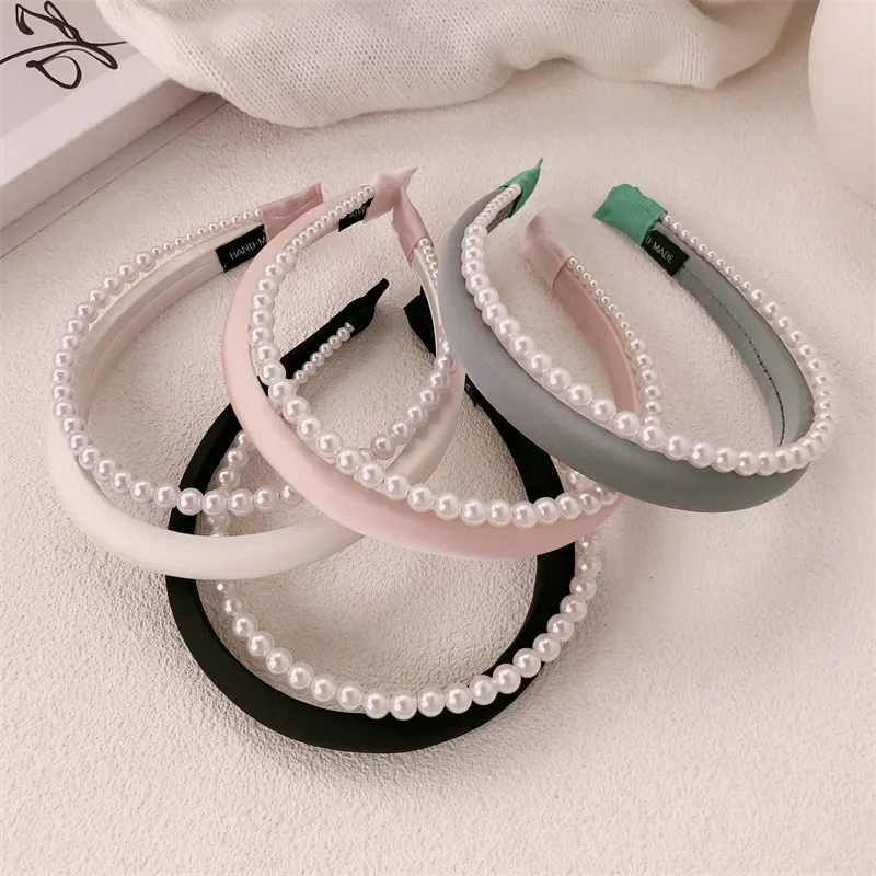 

Double-Layer Headband Hair Hoop Hair Accessories for Women Pearl Sponge Headband Female Hair Hoop