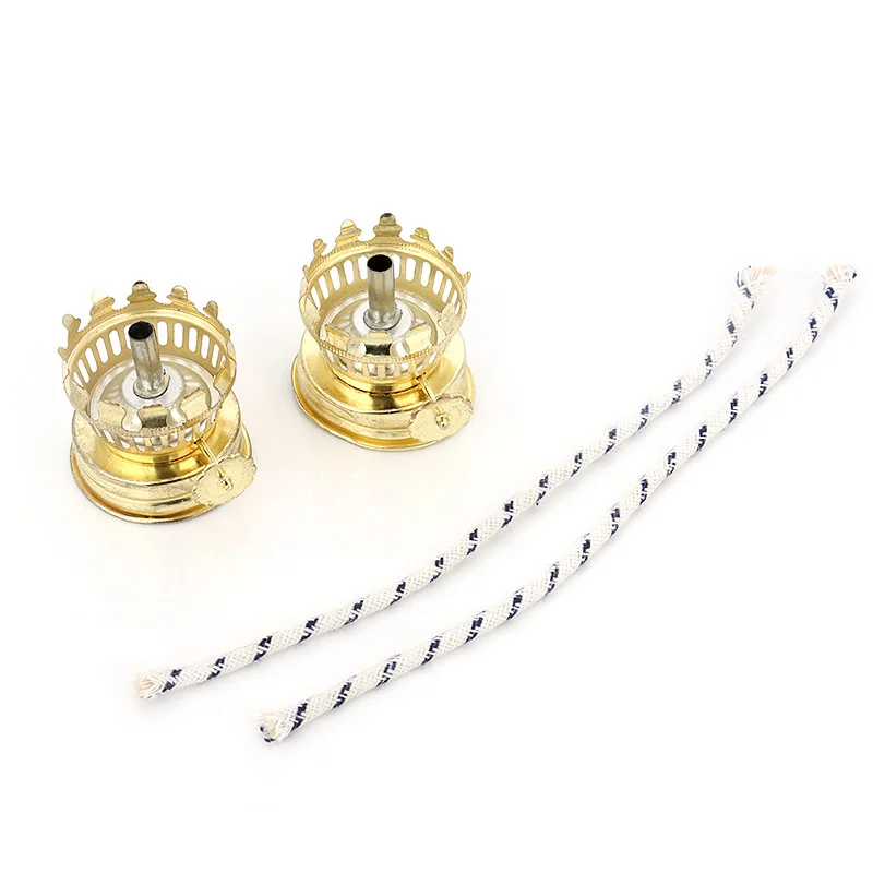 

Замена масляной лампы с редукционным воротником и хлопковым фитилем лампы | Подходит для винтажных масляных ламп | Для основания 3см, отверстие - 2 шт.