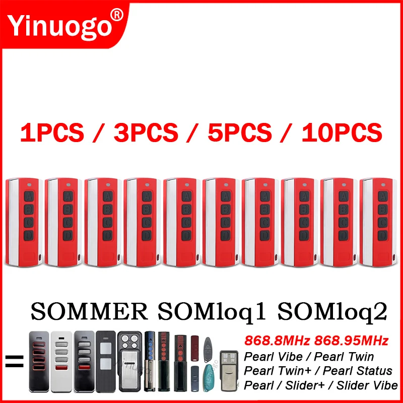 

SOMMER Pearl Vibe Twin 4018 4019 TX55-868-4 TRX55-868-4 TX40-868-4 SOMloq2 Garage Gate Remote Control Garage Door Opener 868MHz