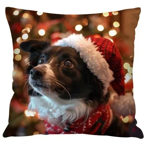 Christmas Themed Pillowcases Car Accessories Office Santa Claus Living Room Sofa Home Pillowcases