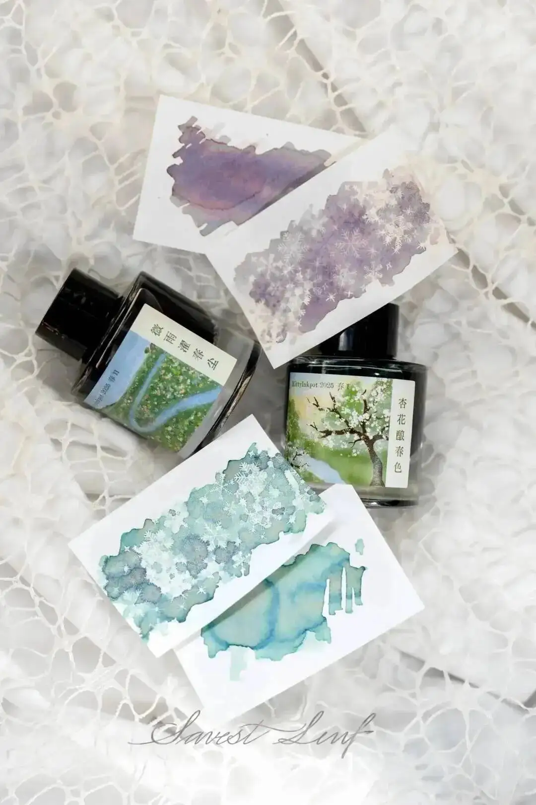 2025 Spring Limited Edition | Apricot Blossom Brewing Spring &Light Rain Washing Spring Dust Color Ink Layered Ink