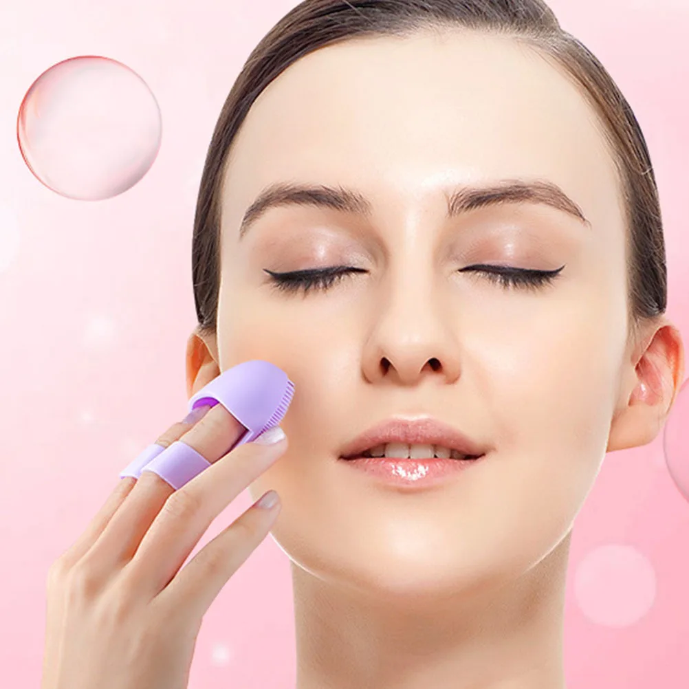 3 pçs escova de limpeza facial silicone purificador facial esfoliante seguro para peles sensíveis presente natal purificador facial
