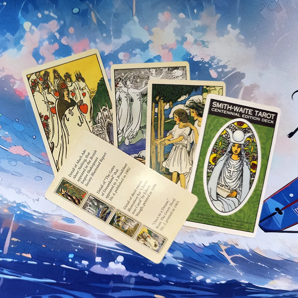 12X7CM Size Cards.Smith Waite Divination Centennial edition Tarot Deck cards for beginners and guide book