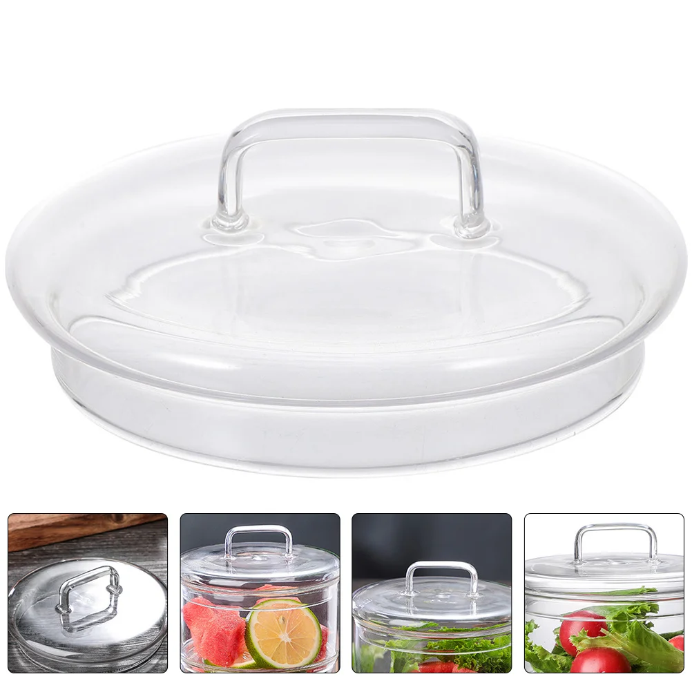 

Wide Mouth Glass Canister Cover Sturdy Round Yogurt Jar Lid Reusable Universal Glass Container Lid Food Storage Protector