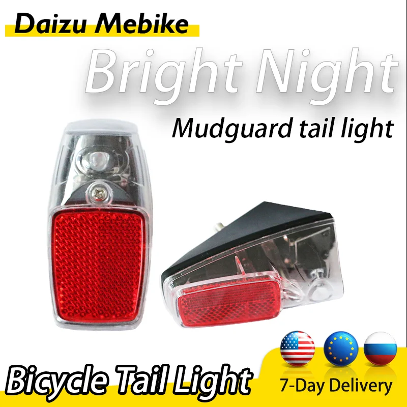 WD-419 LED Bicycle Taillight Rear Bicycle Lampbike accessories Bicycle Wheel Lighting Reflective Mudguard Red Rear Bike Lamp