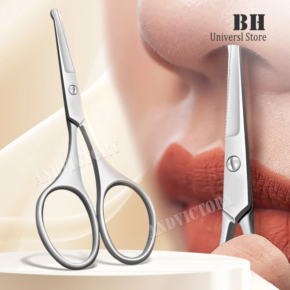 

1Pc Nose Hair Beauty Scissors Makeup Tool Hair Remover Round Tip Scissors Safe Health Ear Hair Trimmer
