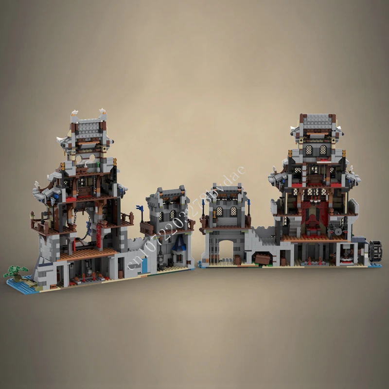 3680PCS MOC Medieval Castle Building Block Model Horse Warriors Castle Technical Brick DIY Assembly Toys For Child Holiday Gifts