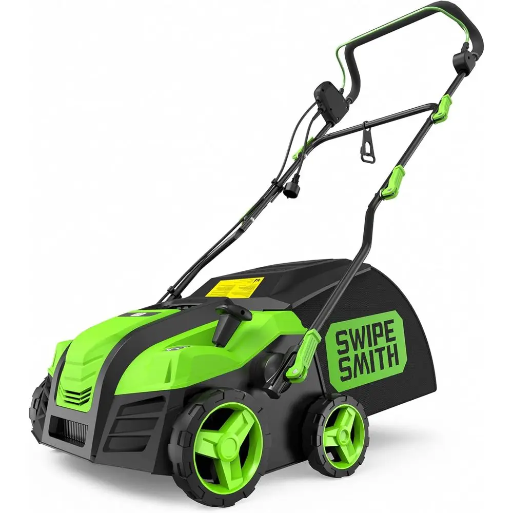 

16” Artiicial Tur Vacuum,1800w Grass Sweeper 15 Amp Lawn Sweeper Yard Power Brush with 45L Removable Lea Collection Bag, Quick-o