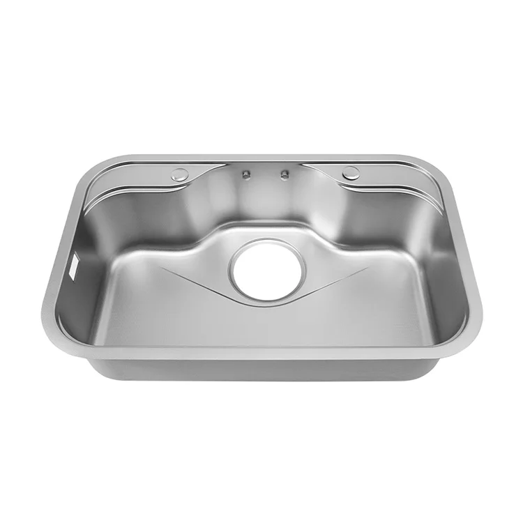 Luxury Modern Single Bowl Rectangular Stainless Steel Sink With Faucet Undermount Installation Nano Finish 1.0-1.2mm Thickness