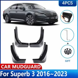 Car Mudguards For Skoda Superb 3 Accessories B8 MK3 3V iV 2016~2023 2022 MudFlaps Front Rear Wheel Fender Mud Guard Splash Flaps