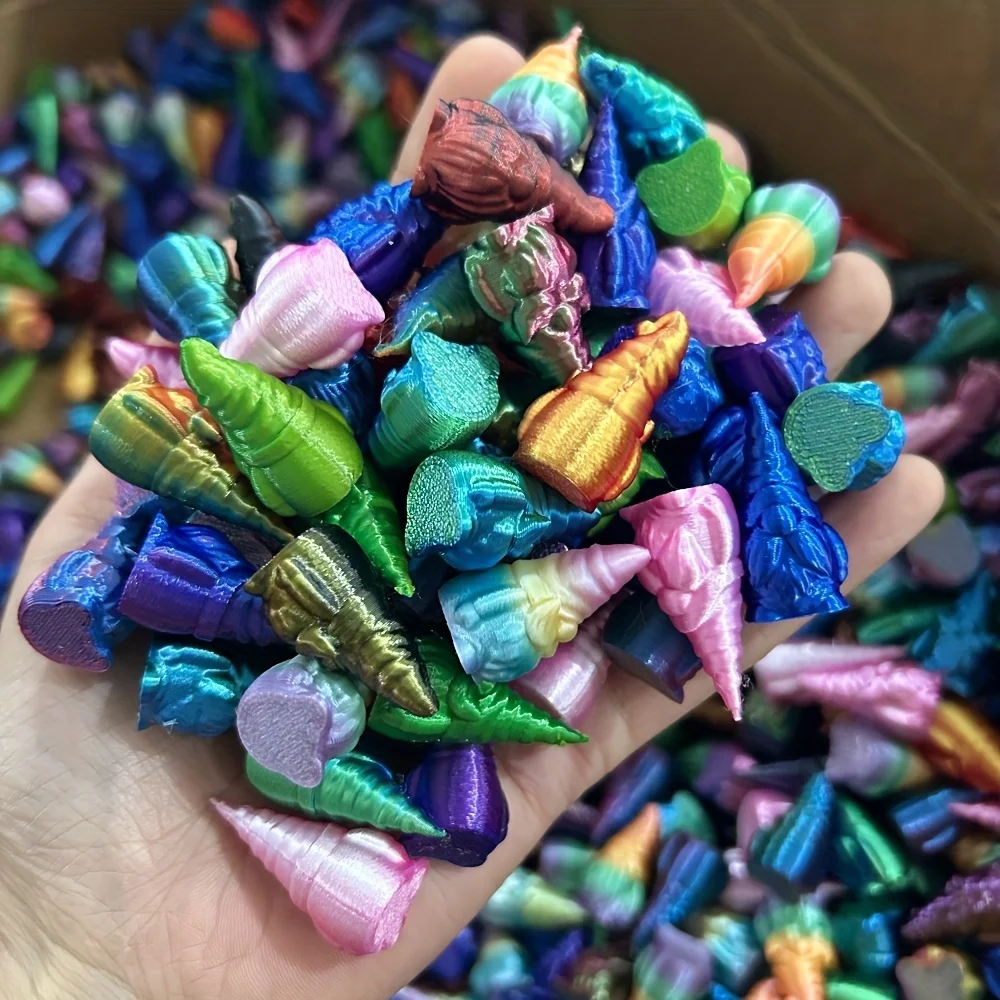 100 Uds. Mini estatua de Gnomo con estampado 3D, decoraciones para el jardín y el hogar, estatua de escritorio, figuritas decorativas para decoración del hogar