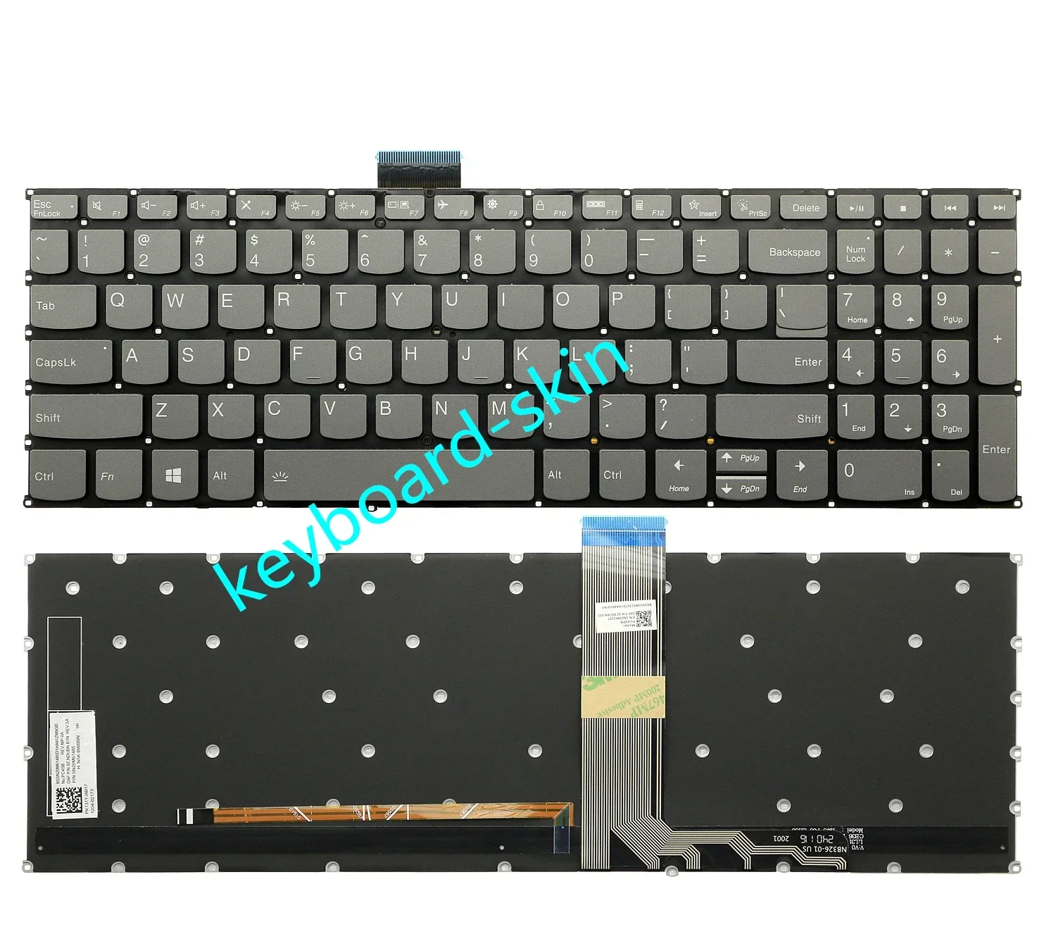 New US Backlit Keyboard For Lenovo Ideapad Yoga Slim 7-15IIL05 7-15IMH05 7-15ITL05 laptop