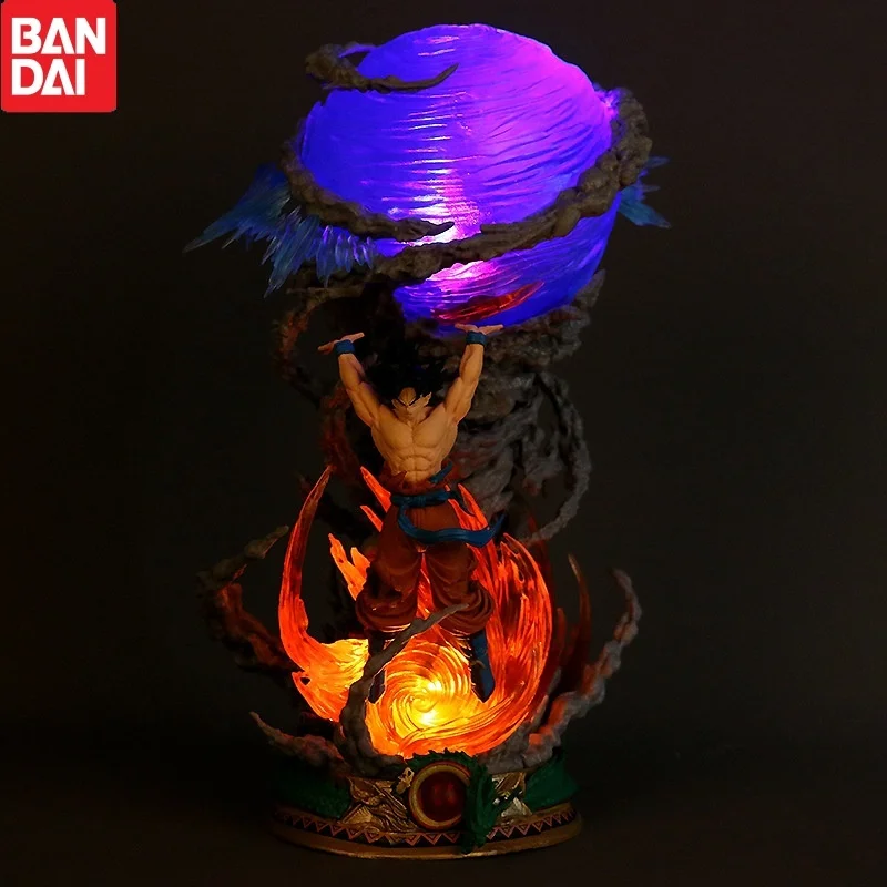 23cm Bandai Anime Figure Dragon Ball Son Goku Action Figure Genki Luminous Damaspirit Bomb Collection Ornament Gifts Garage Kits