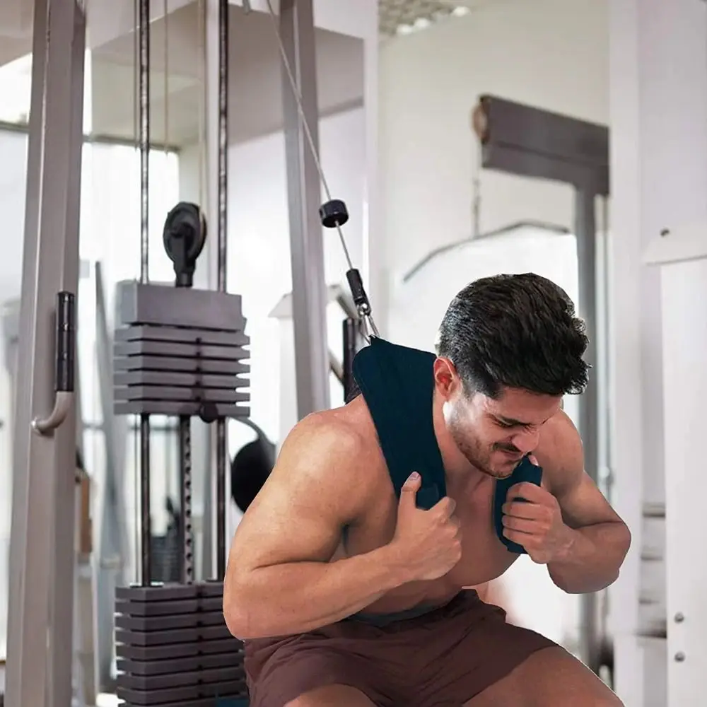Correas de Ejercicio Abdominal en Forma de V con Agarre de Arrastre y Correa para Hombro, Arnés de Fitness de Nylon con Agarres de Espuma, Cinturón Abdominal para Fitness