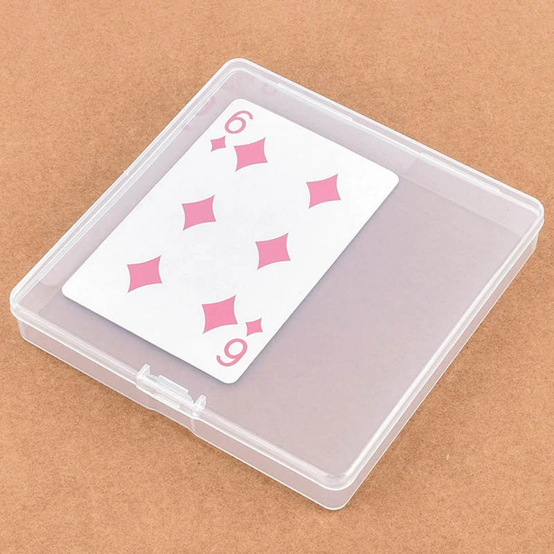 storage box Mini Plastic Box Square Transparent Packing Box Dustproof Durable ID Card Parts Storage Box