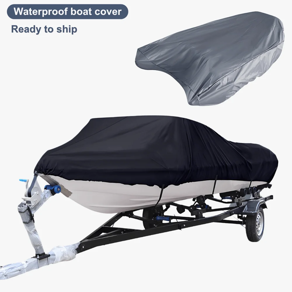 420D Marine-Grade Heavy-Duty Canvas Waterproof Boat Cover Fit For 12ft-24ft Jumbo Yachts Inflatable Boats Customized Sizes DDP