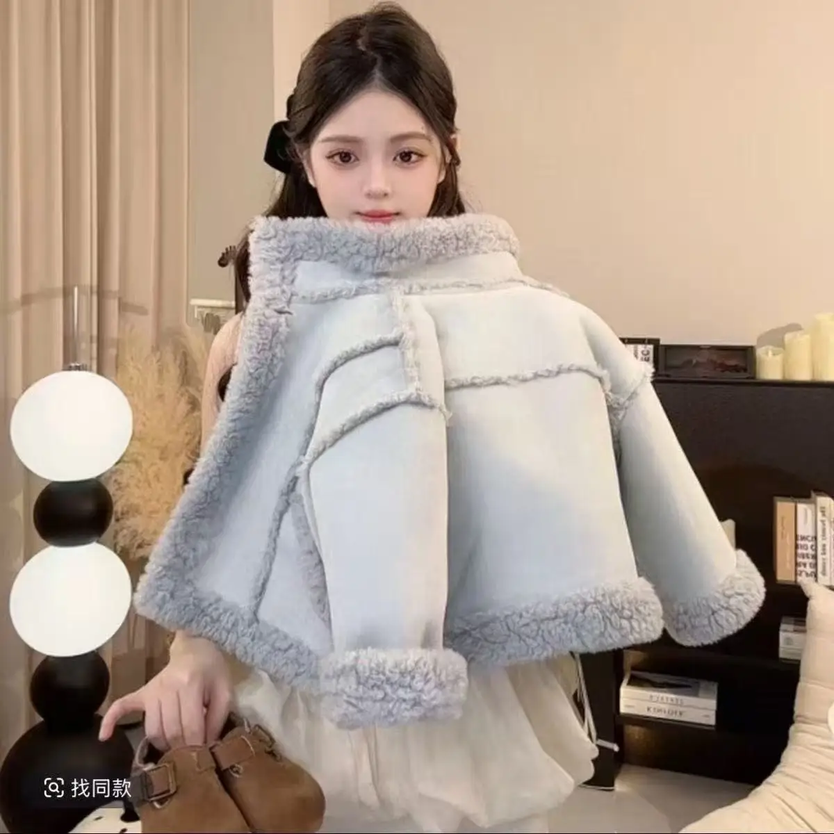 Girls Winter Coat New Fashion Kids Faux Shearling Jacket Thick Warm Fleece Lined Reversible Outerwear Trendy Clothing