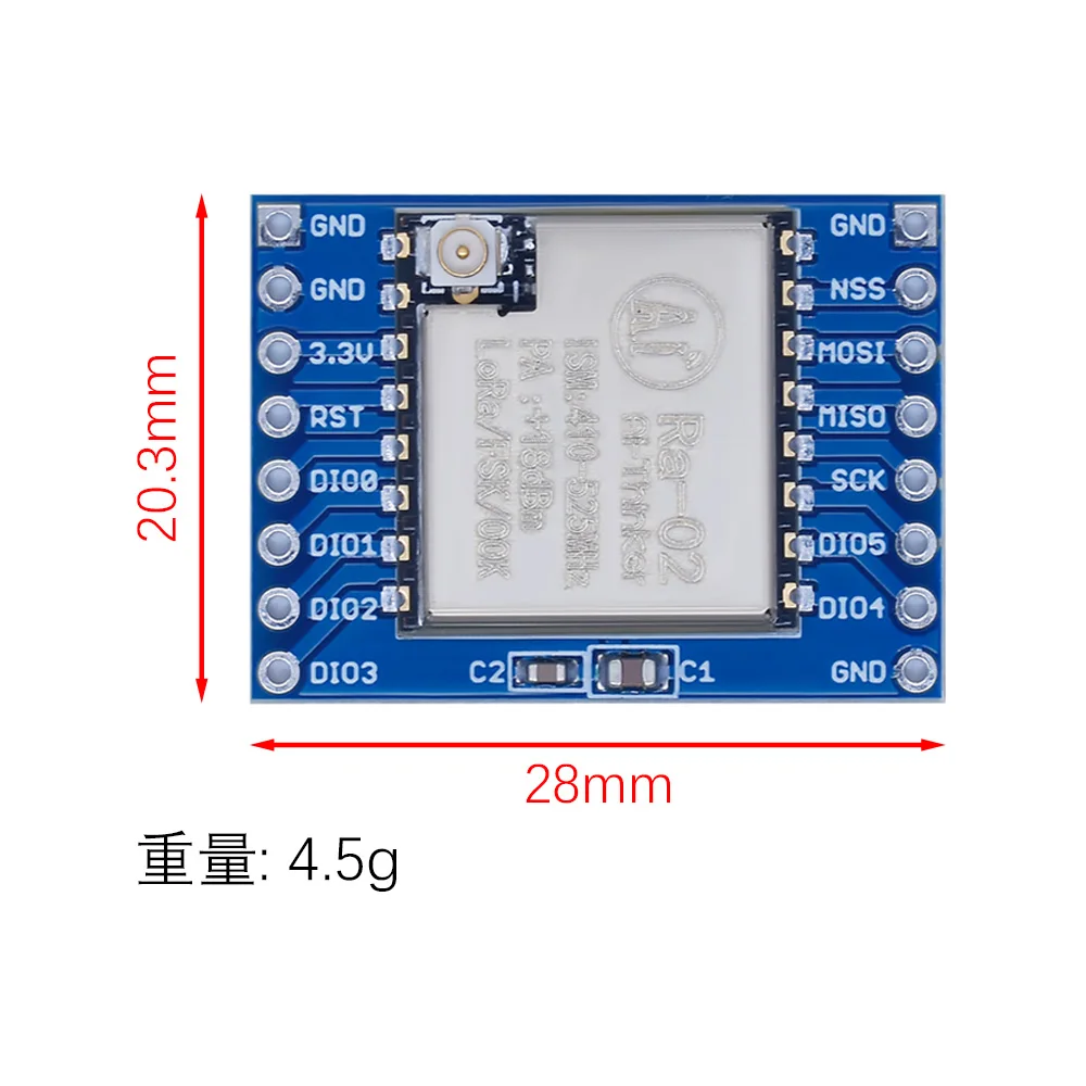 SX1278 LoRa Module 433M 10KM Ra-02 Ai-Thinker Wireless Spread Spectrum Transmission Socket for Smart Home DIY kit