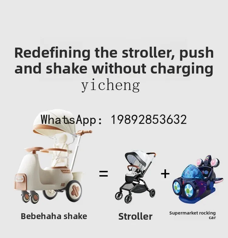 AD the Hokey Pokey Stroller Luge Kiddie Ride Baby المشي اثنين في واحد للأطفال #5