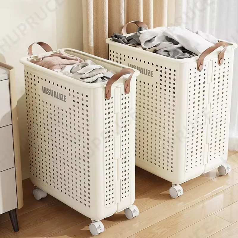 Foldable Laundry Basket hamper with casters for Washing Clothes