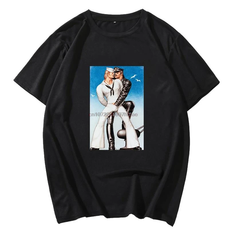 Lgbt Gay Schwul Tom Of Finland Sailor Matrose Cops King Graphic T Shirts Summer Cotton Short Sleeve T-Shirts Mens Clothes
