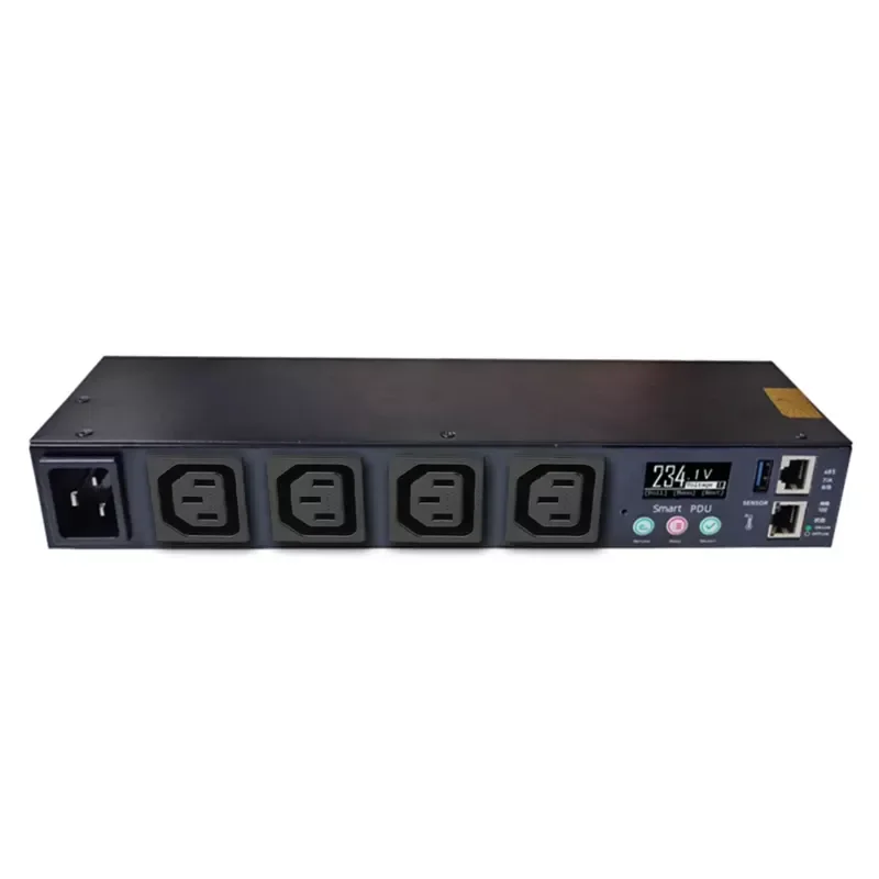 مركز البيانات PDU المقبس الطاقة SNMP خزانة ذكية Telnet 485Modbus 4-port تحويلة مراقبة التحويلة التحكم الألومنيوم pdu