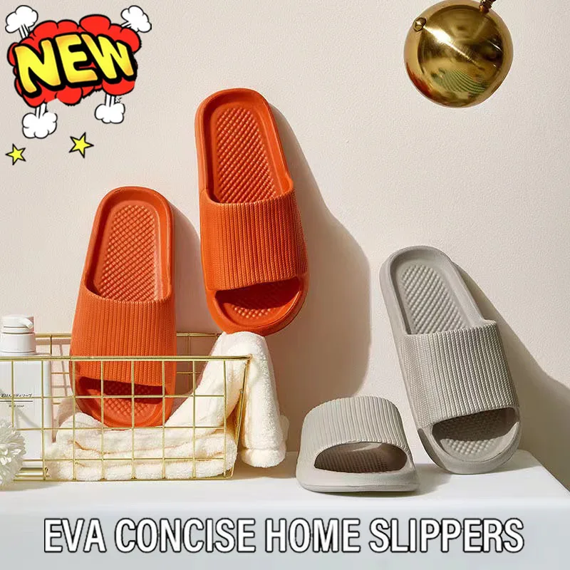 Nieuwe Eenvoud Streep Heren Slippers Eva Zachte Zool Comfortabele Sandalen Badkamer Anti-Slip Slippers Strand Flip-Flop