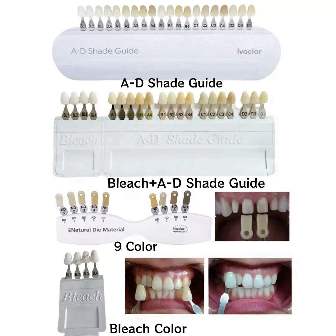 Dental Teeth AD Shade Guide Porcelain Material Colorimetric Plate 20Color/9Color/4Color