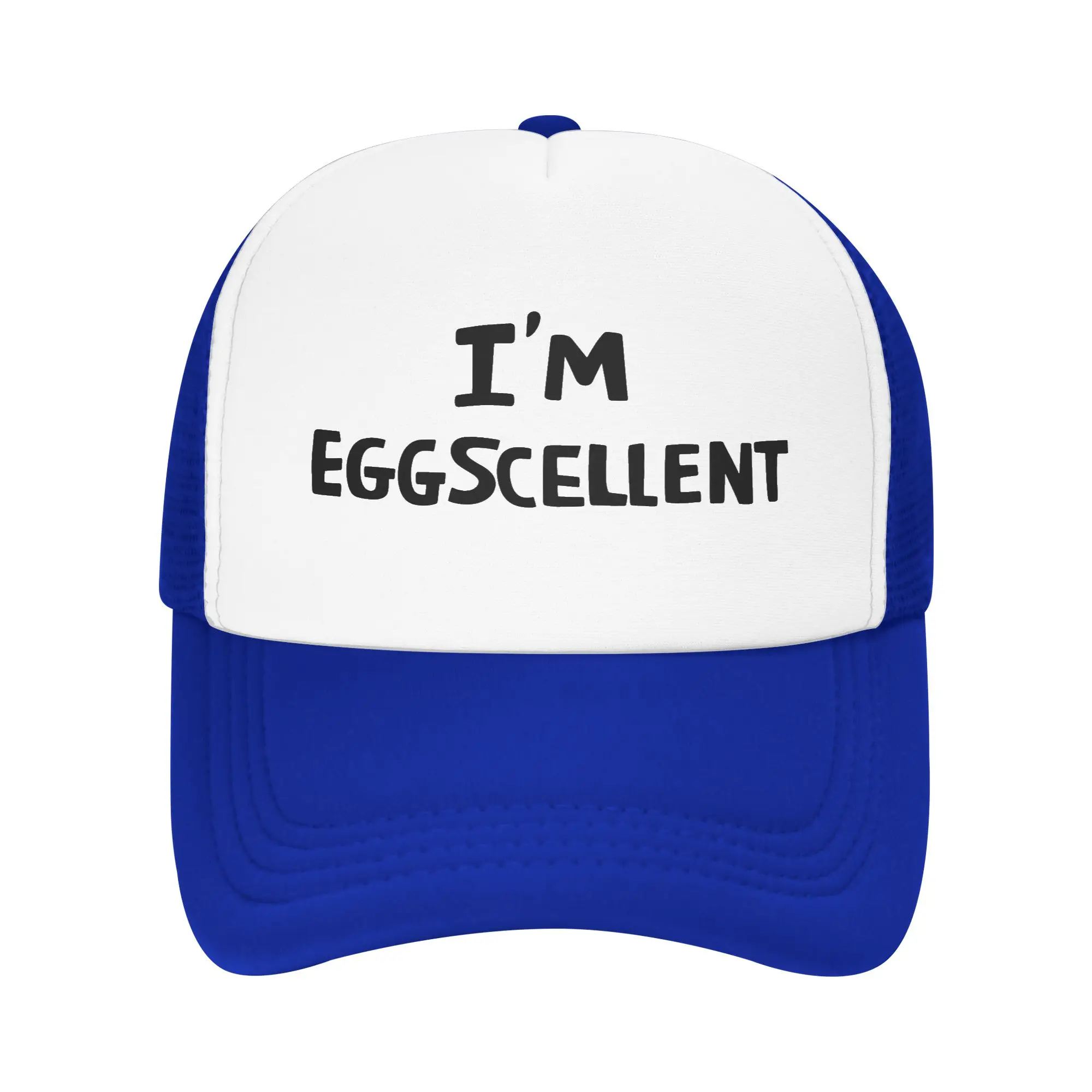 IM EXCELLENT Sun Hats  Fashion Women Men Mesh Trucker Hat Sun-Proof Print Outdoor Gym Baseball Cap Birthday Present