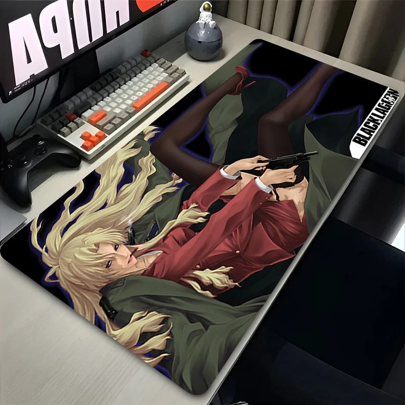 Deskmat Black Lagoon Gaming Mouse Pad Anime Mousepad Xxl Computer