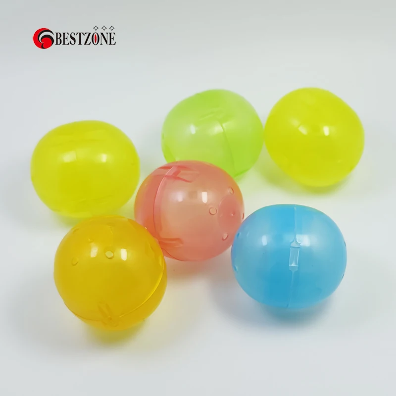 20Piece 45x50MM Hollow Conjoined Ball With Hinge Empty Toy Container Soft Toy Capsule Fillable Vending Hinge Surprise Ball  2-in