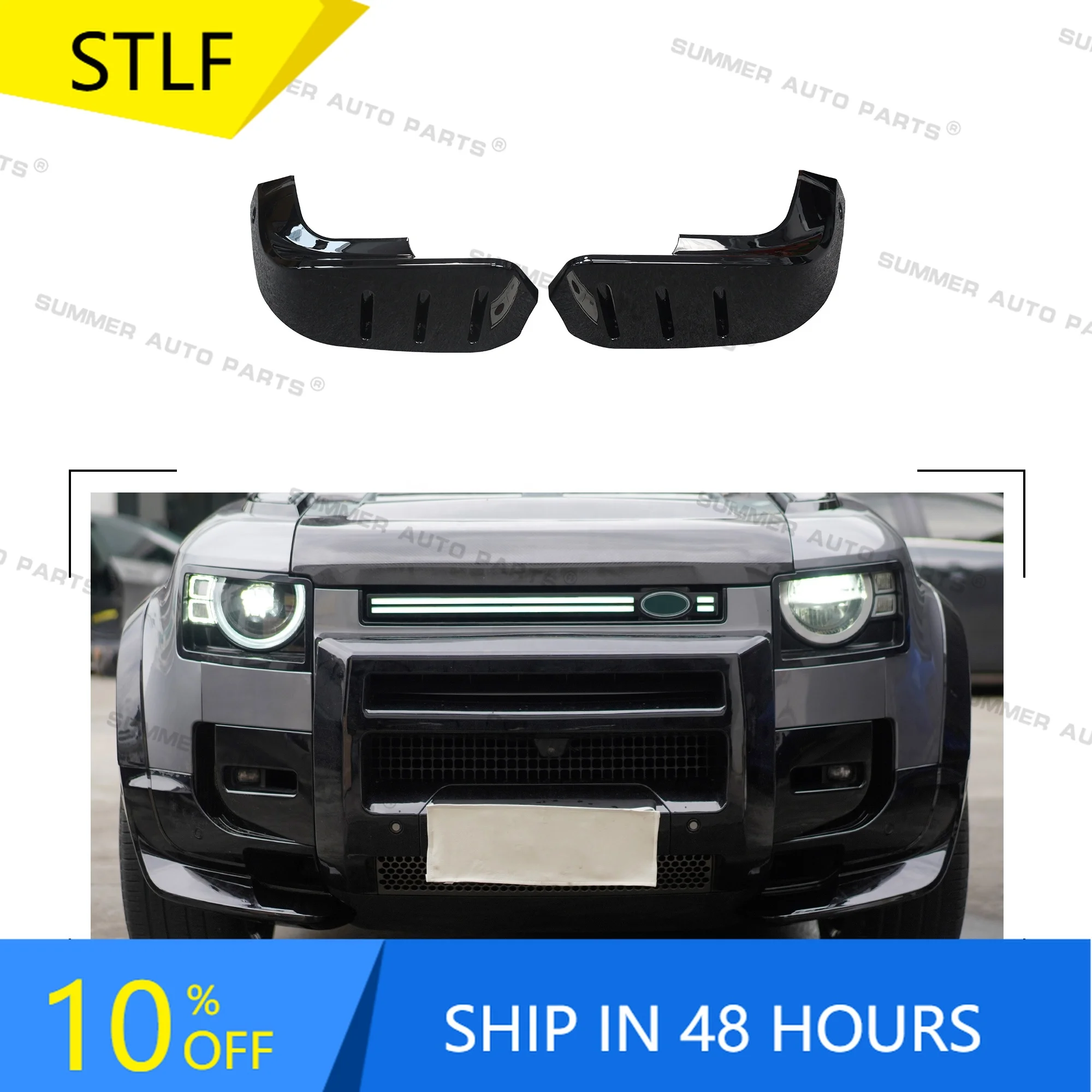 Автозапчасти, передний диффузор, передний бампер автомобиля, крышка для губ, передний пролив для Land Rover Defender 90, комплект кузова Автозапчасти, передний диффузор, передний бампер автомобиля, крышка для губ, передний пролив для Land Rover Defender 90, комплект кузова